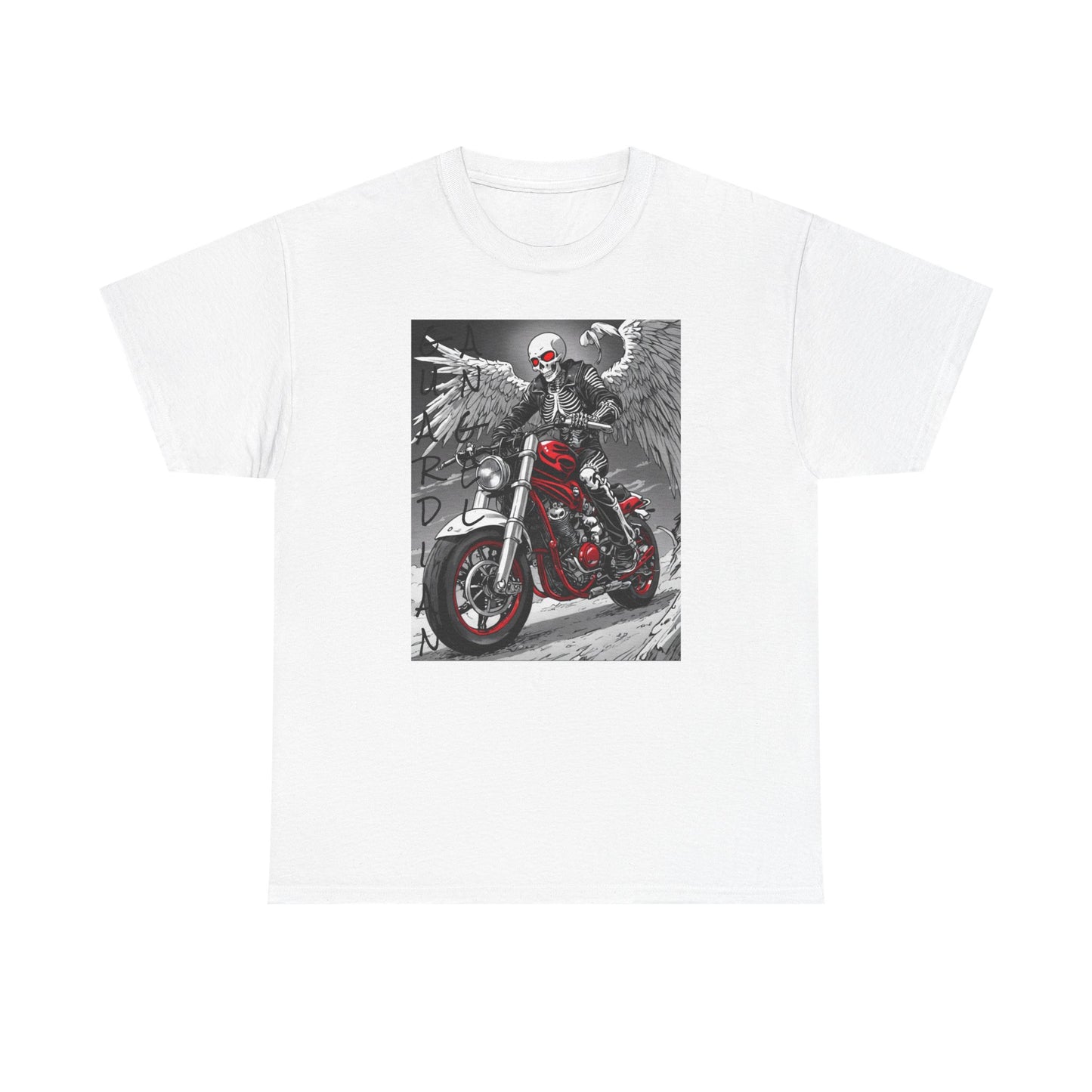 Skull Rider Unisex Heavy Cotton Tee - Edgy Motorcycle Graphic T-Shirt