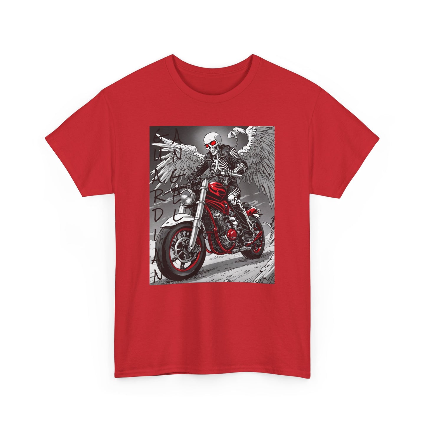 Skull Rider Unisex Heavy Cotton Tee - Edgy Motorcycle Graphic T-Shirt
