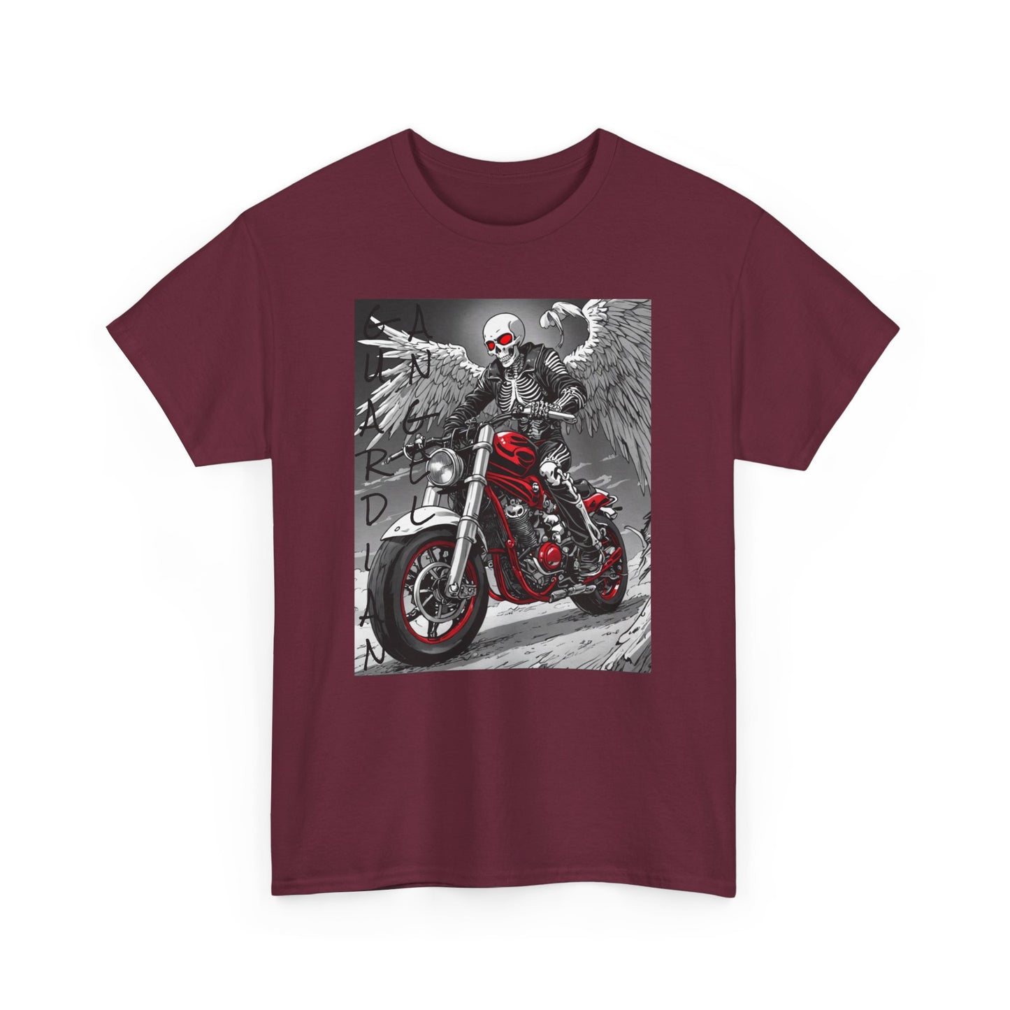 Skull Rider Unisex Heavy Cotton Tee - Edgy Motorcycle Graphic T-Shirt