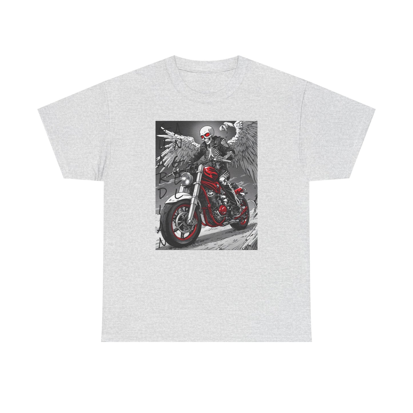 Skull Rider Unisex Heavy Cotton Tee - Edgy Motorcycle Graphic T-Shirt