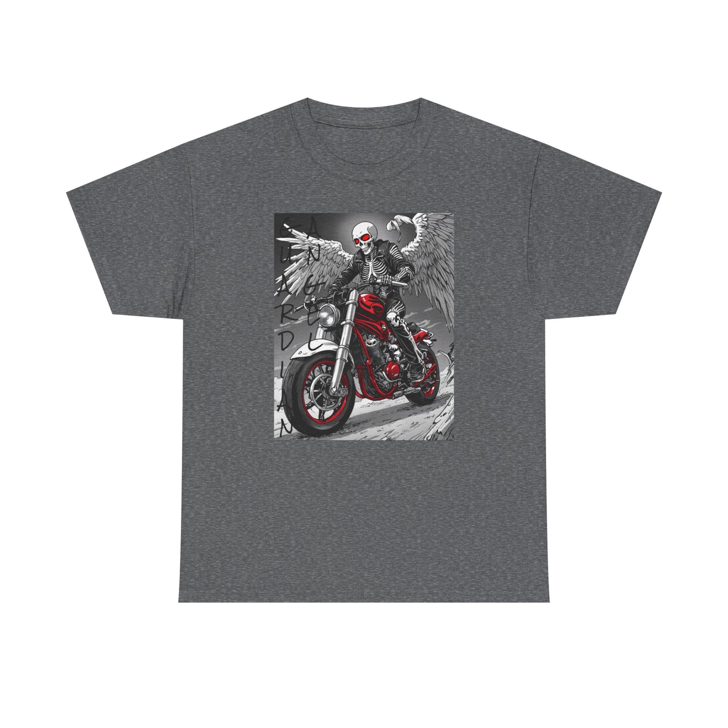 Skull Rider Unisex Heavy Cotton Tee - Edgy Motorcycle Graphic T-Shirt